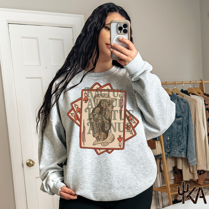 Grunge Cowgirl Cards Sweatshirt