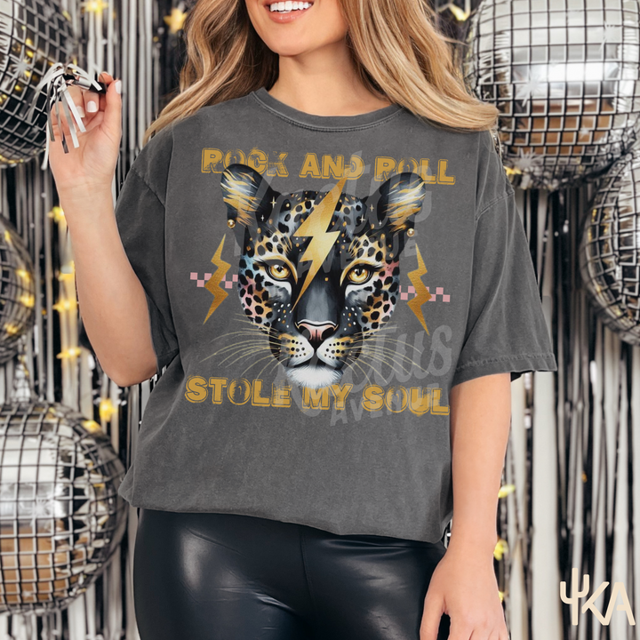 Rock and Roll Cheetah T-Shirt (Comfort Colors)