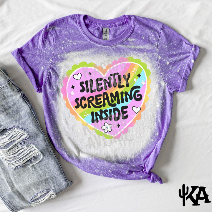 Silently Screaming Bleached T-Shirt