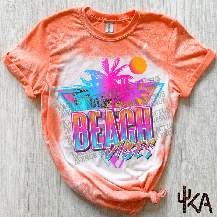 Beach Vibes Bleached T-Shirt