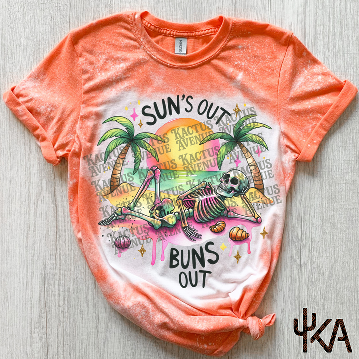 Suns Out, Buns Out Bleached T-Shirt