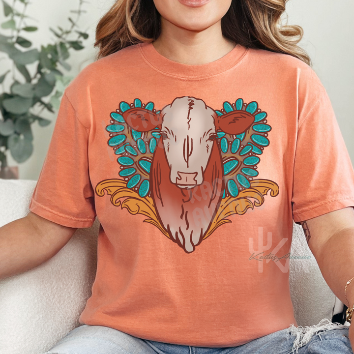 Turquoise and Cows T-Shirt (Comfort Colors)