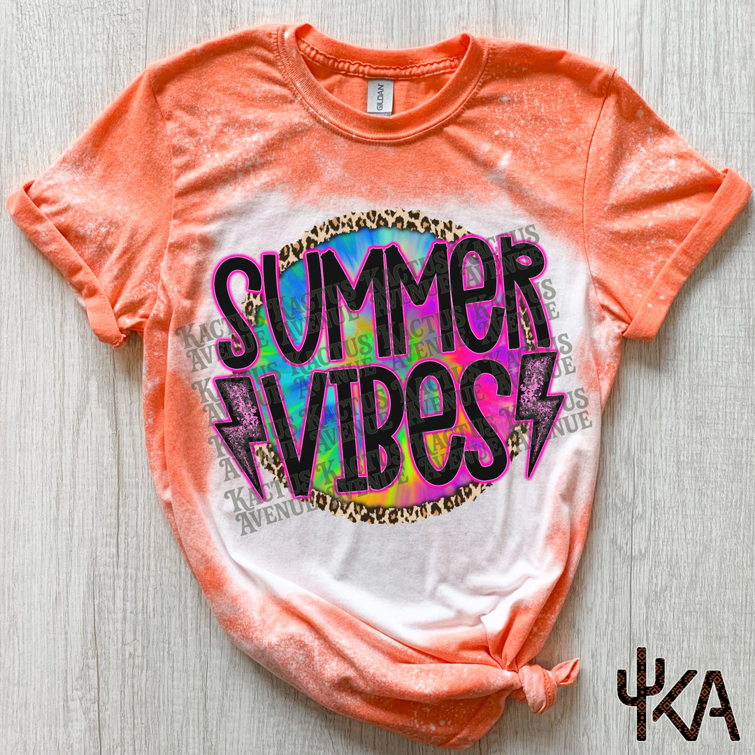 Summer Vibes Bleached T-Shirt
