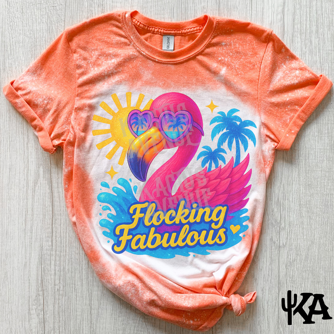 Flocking Fabulous Bleached T-Shirt