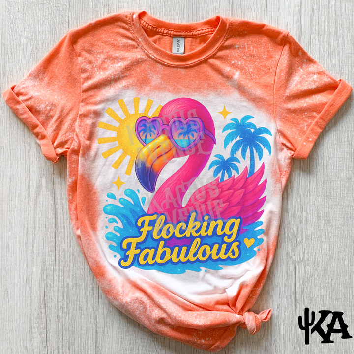 Flocking Fabulous Bleached T-Shirt