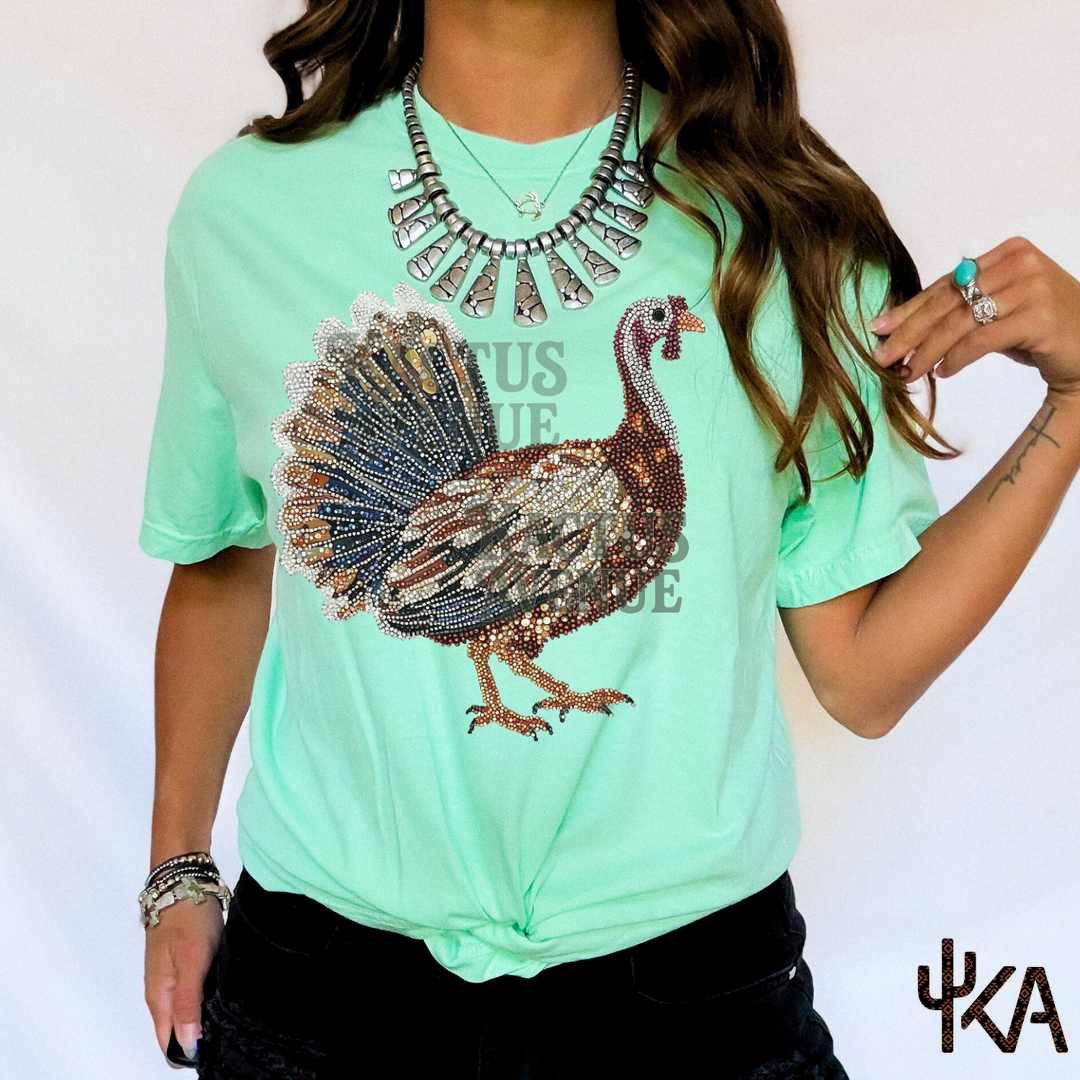 Faux Glitter Turkey (Comfort Colors)