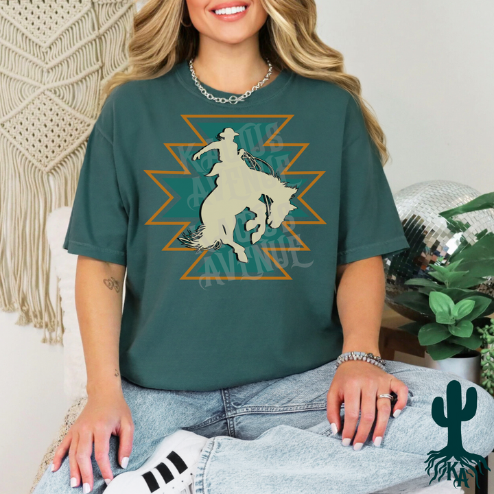 Aztec Bronc Rider T-Shirt (Comfort Colors)