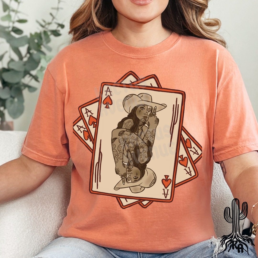 Wild Card Cowgirl T-Shirt (Comfort Colors)