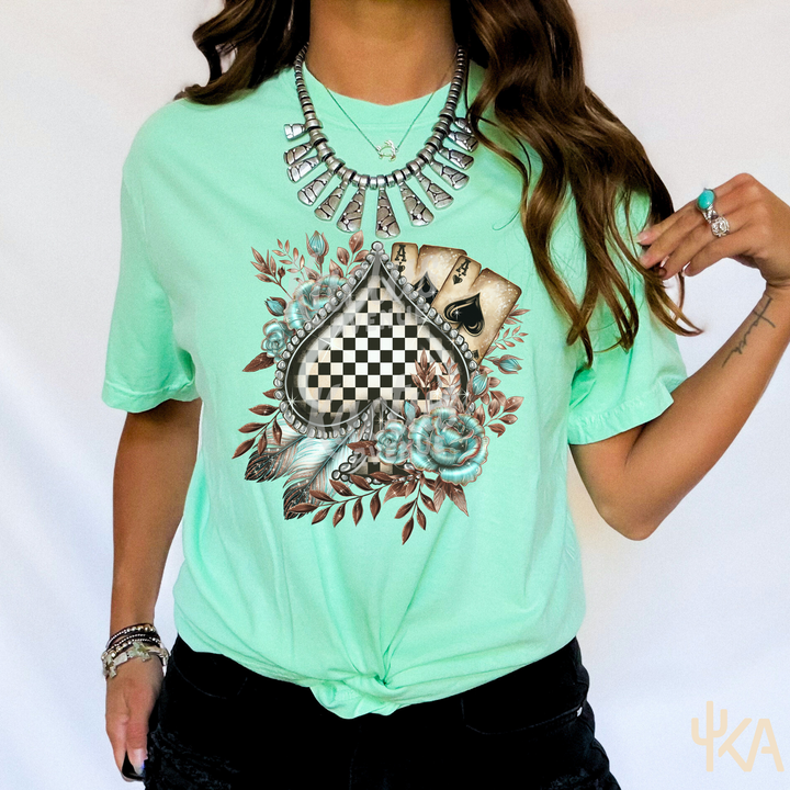 Checkered Spade (Comfort Colors)