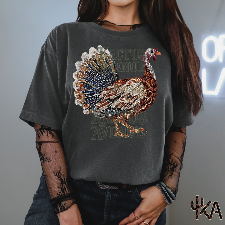 Faux Glitter Turkey (Comfort Colors)