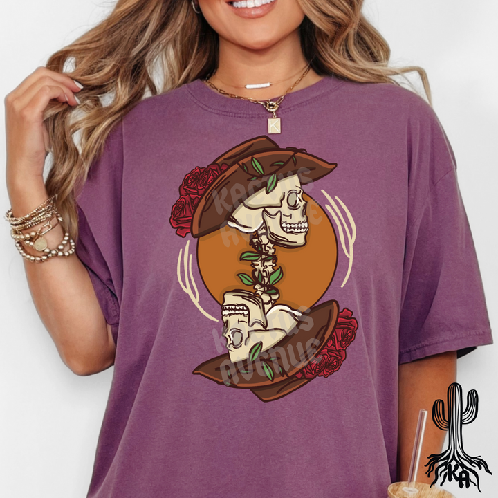 Reverse Cowgirl Skeleton T-Shirt (Comfort Colors)