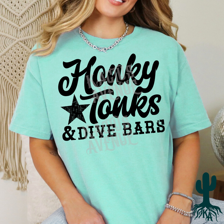 Honky Tonks and Dive Bars T-Shirt (Comfort Colors)