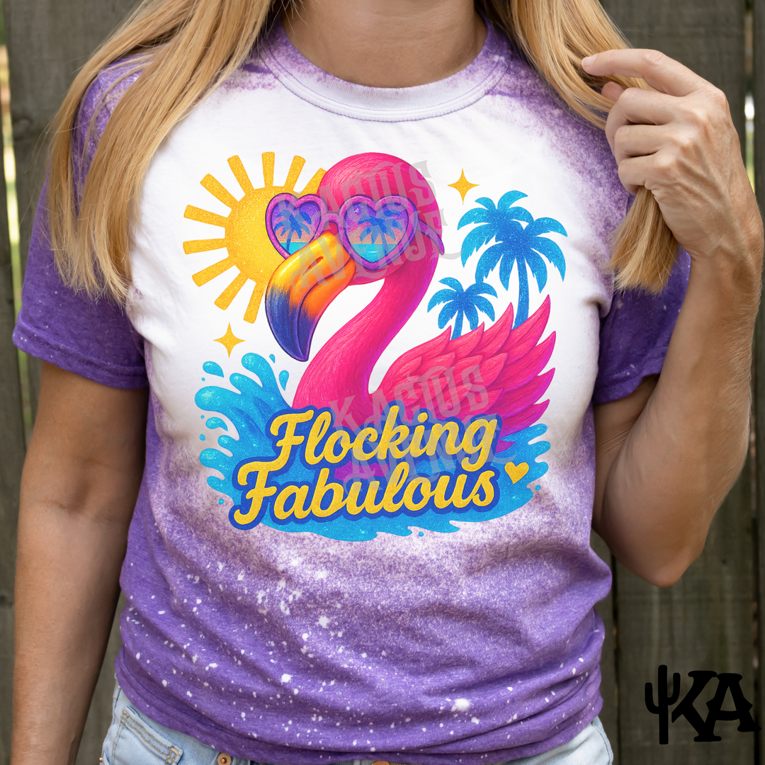 Flocking Fabulous Bleached T-Shirt
