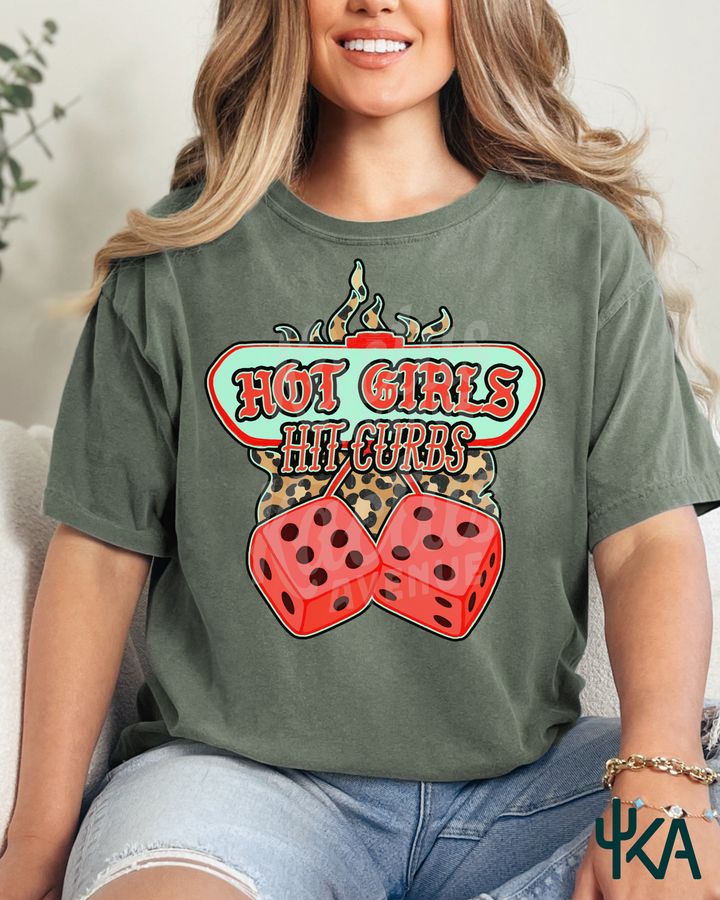 Hot Girls Hit Curbs T-Shirt (Comfort Colors)