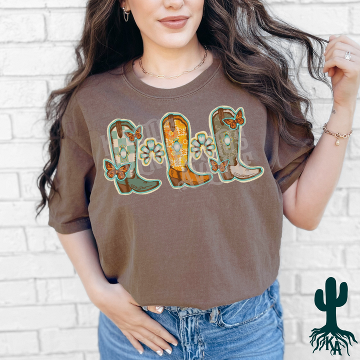 Turquoise Boots T-Shirt (Comfort Colors)