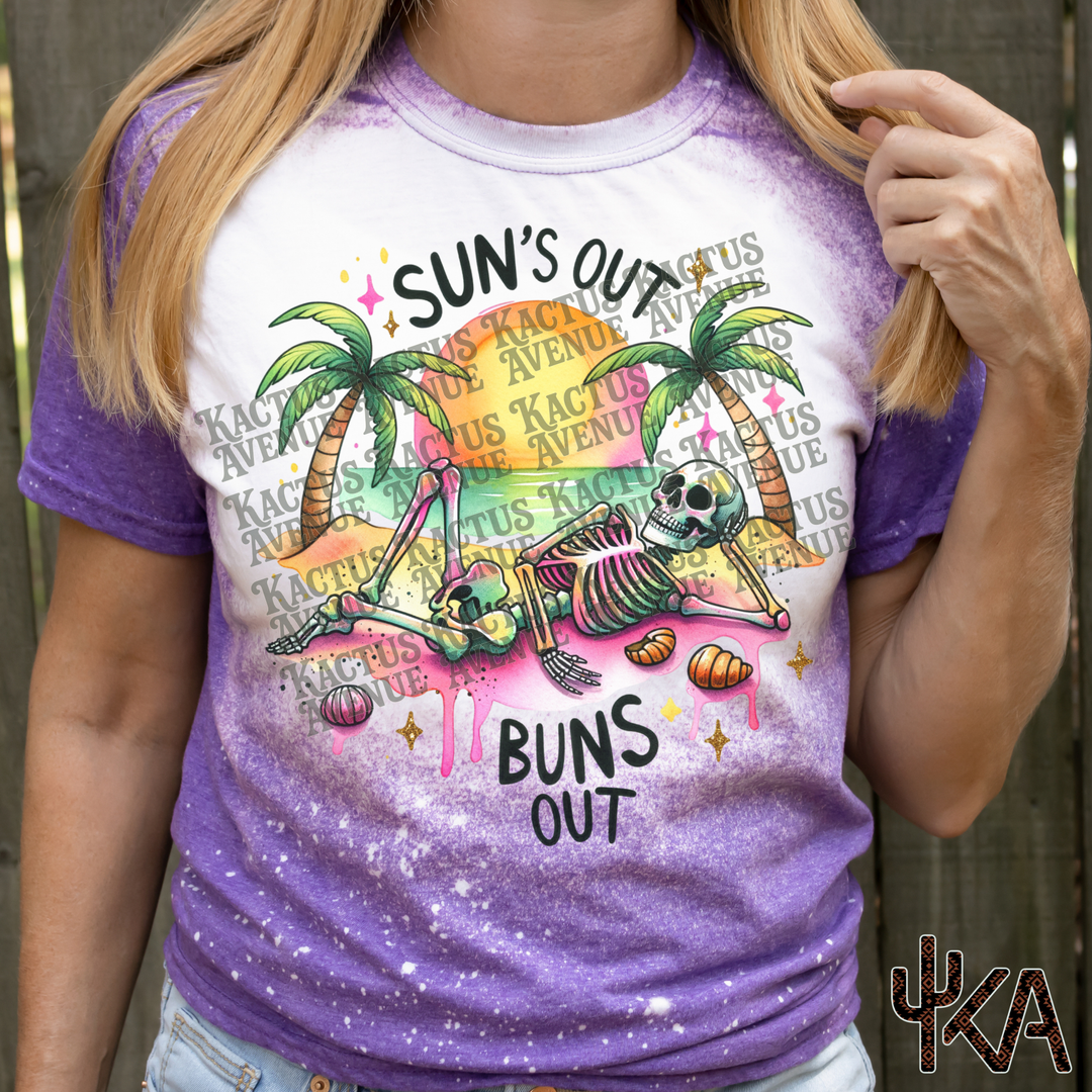Suns Out, Buns Out Bleached T-Shirt