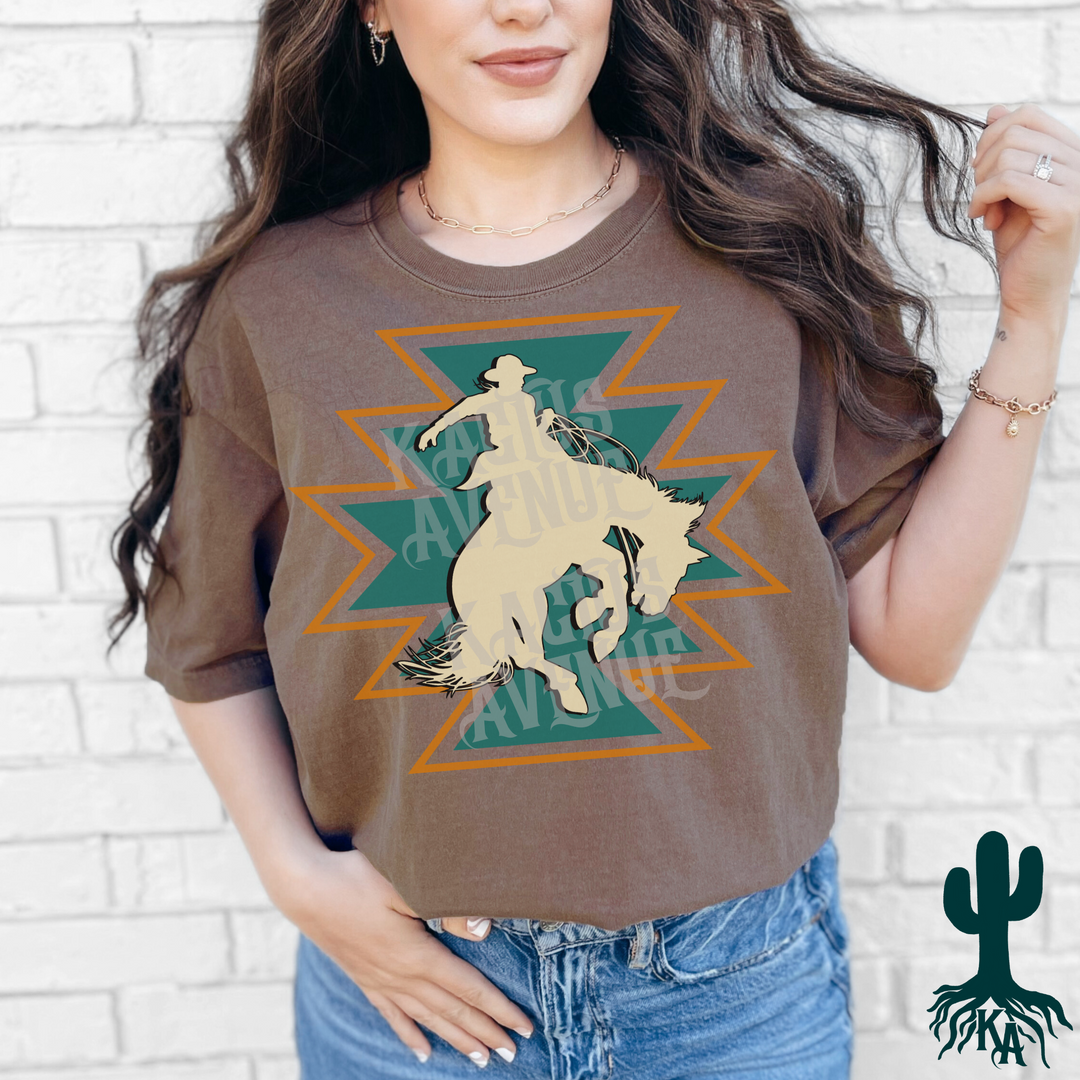 Aztec Bronc Rider T-Shirt (Comfort Colors)