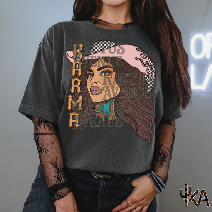 Karma Cowgirl (Comfort Colors) - EXCLUSIVE
