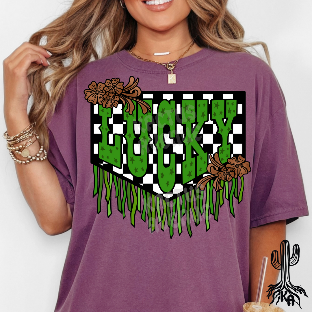 Lucky Fringe T-Shirt (Comfort Colors)