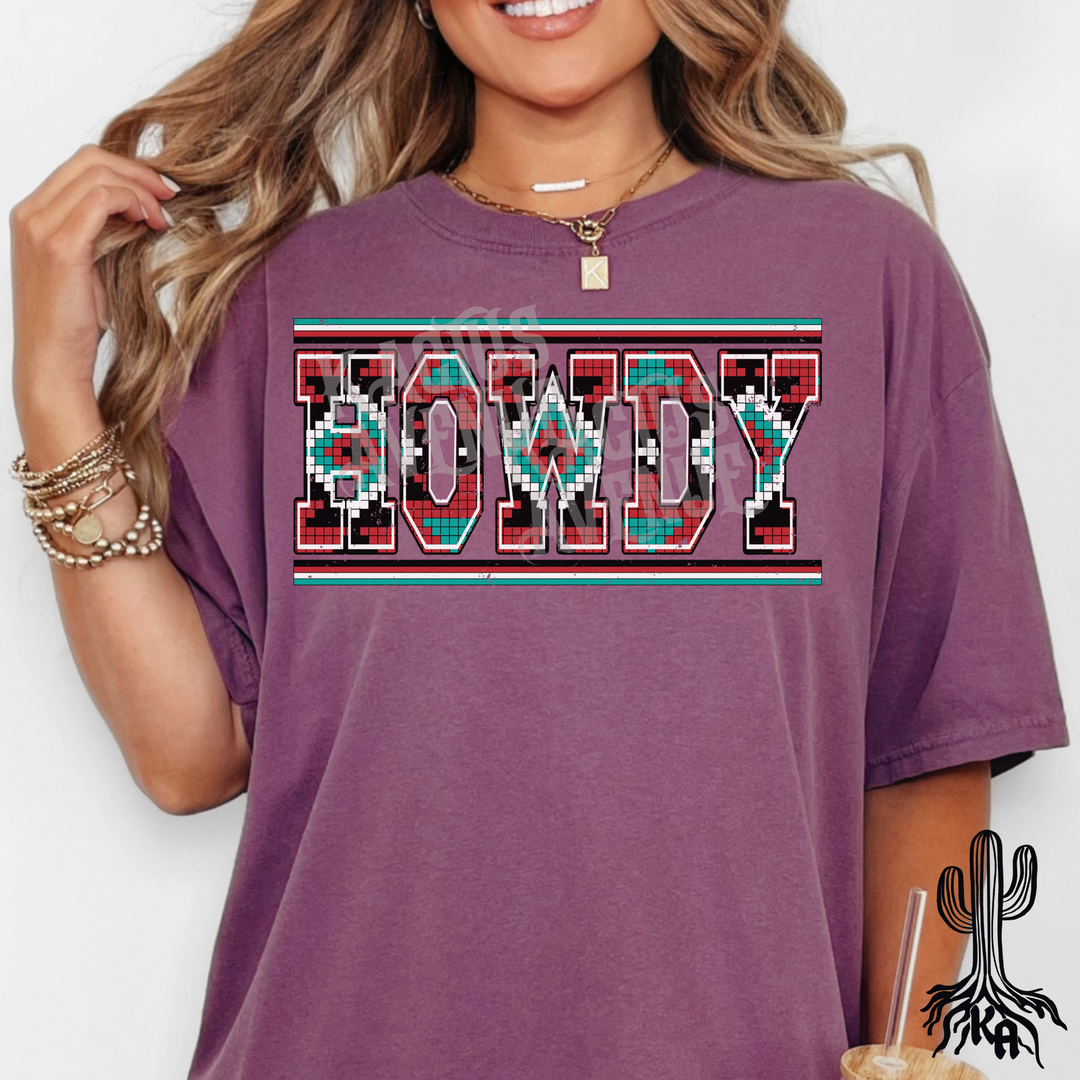 Howdy Aztec T-Shirt (Comfort Colors)