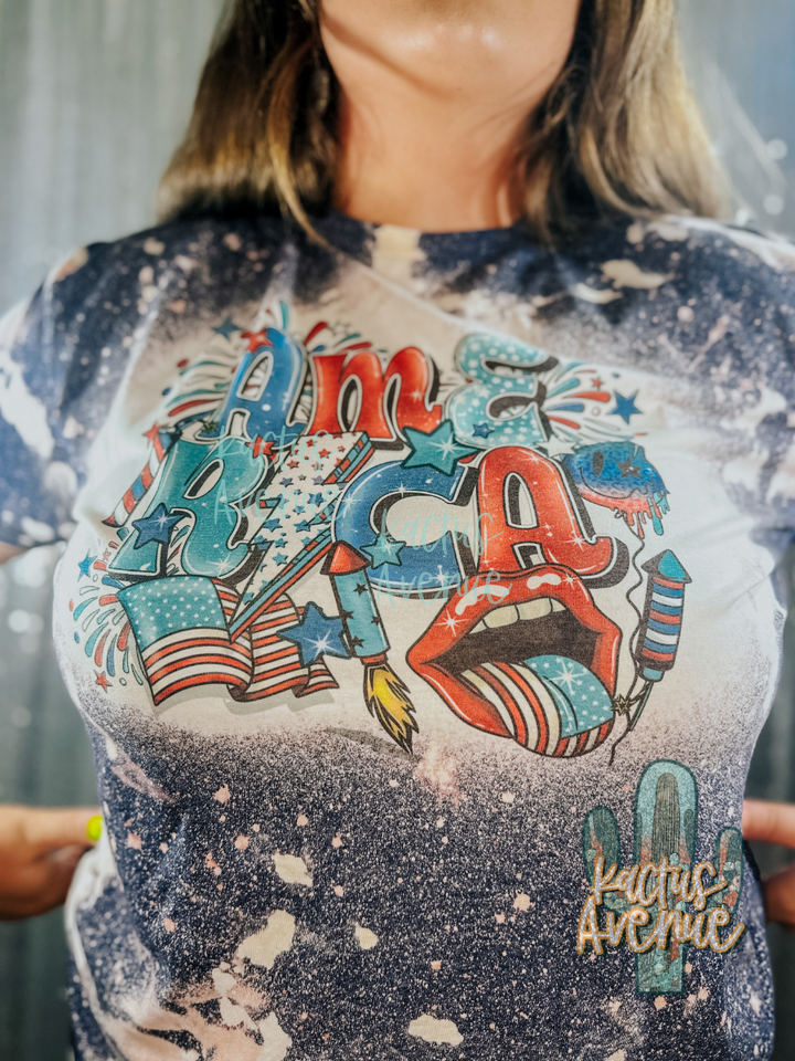 America Bleached T-Shirt