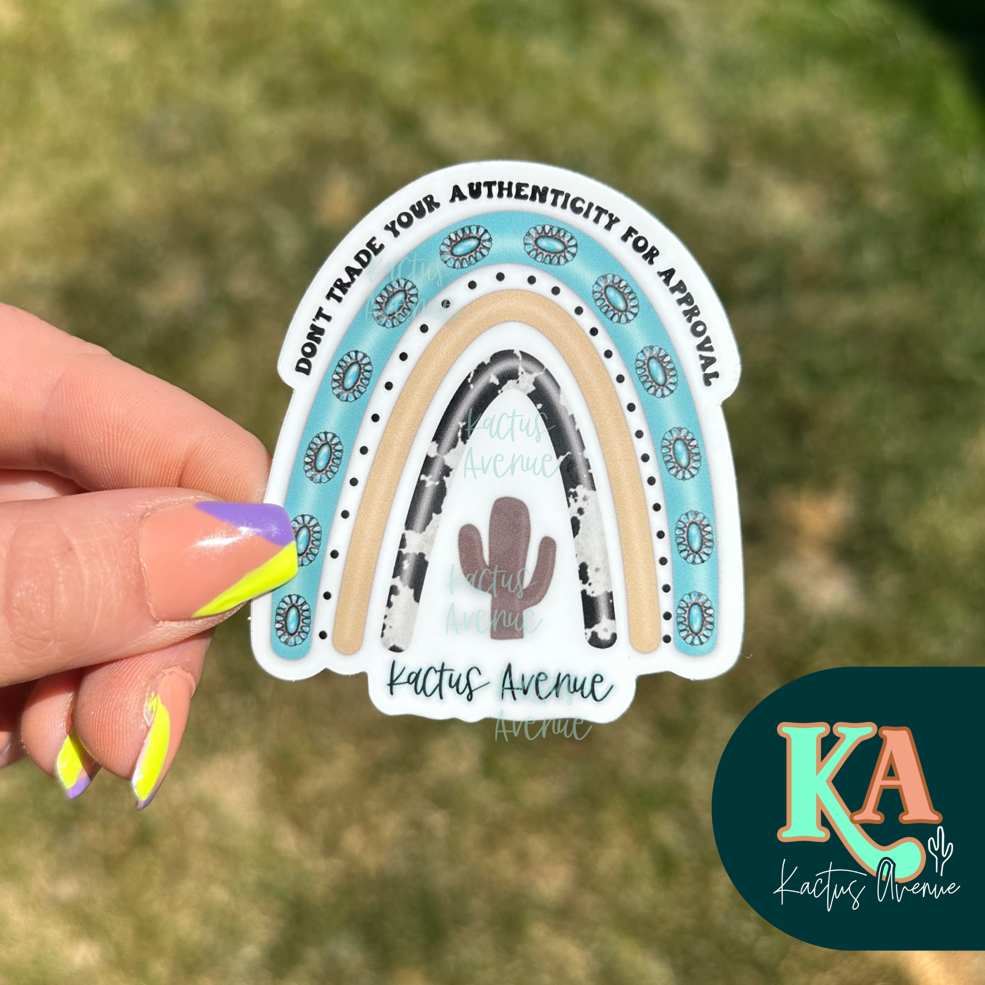 Authenticity Western Hand Drawn Sticker – Kactus Avenue