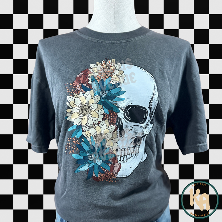 Floral Skelly T-Shirt (Comfort Colors)