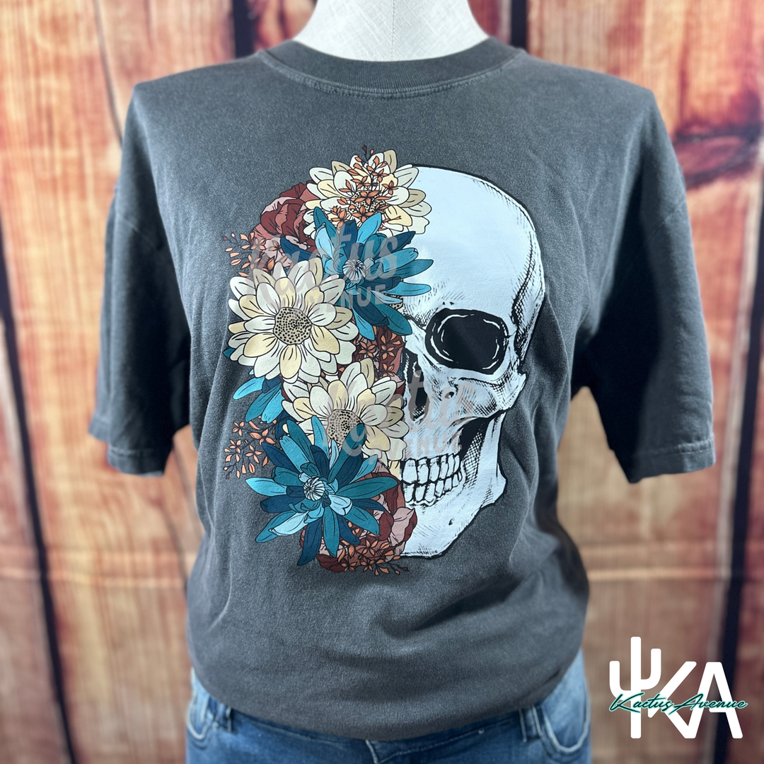 Floral Skelly T-Shirt (Comfort Colors)