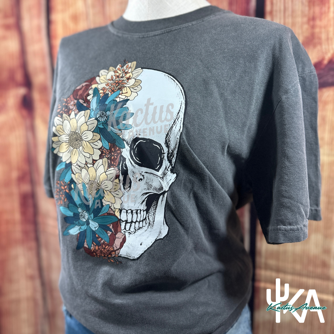 Floral Skelly T-Shirt (Comfort Colors)