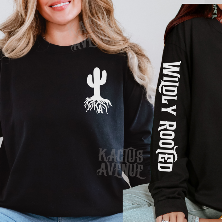 KA Rooted Logo Front + Sleeve Long Sleeve Tee (Comfort Colors)