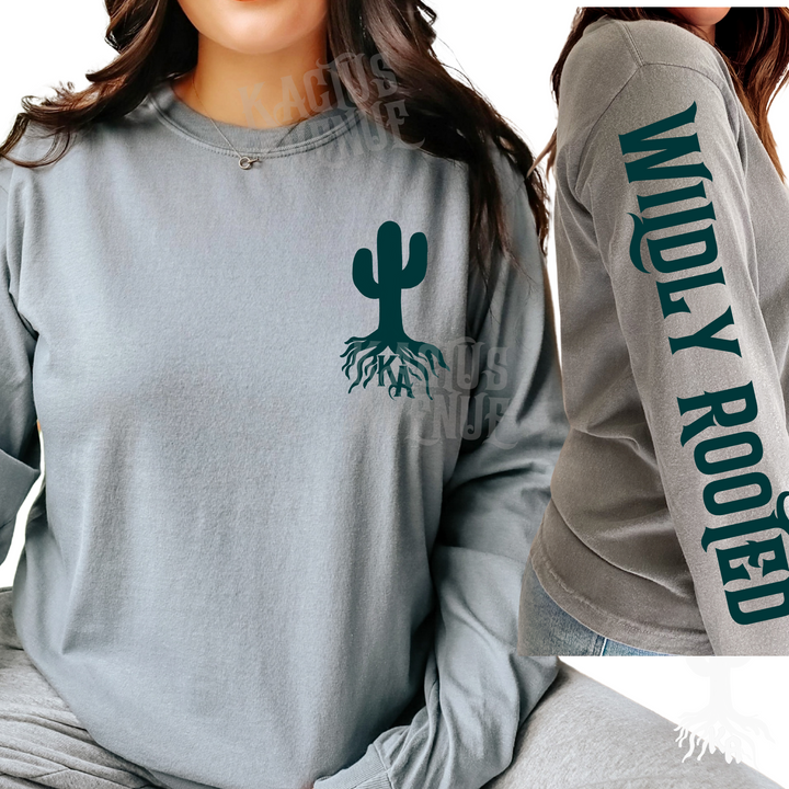 KA Rooted Logo Front + Sleeve Long Sleeve Tee (Comfort Colors)