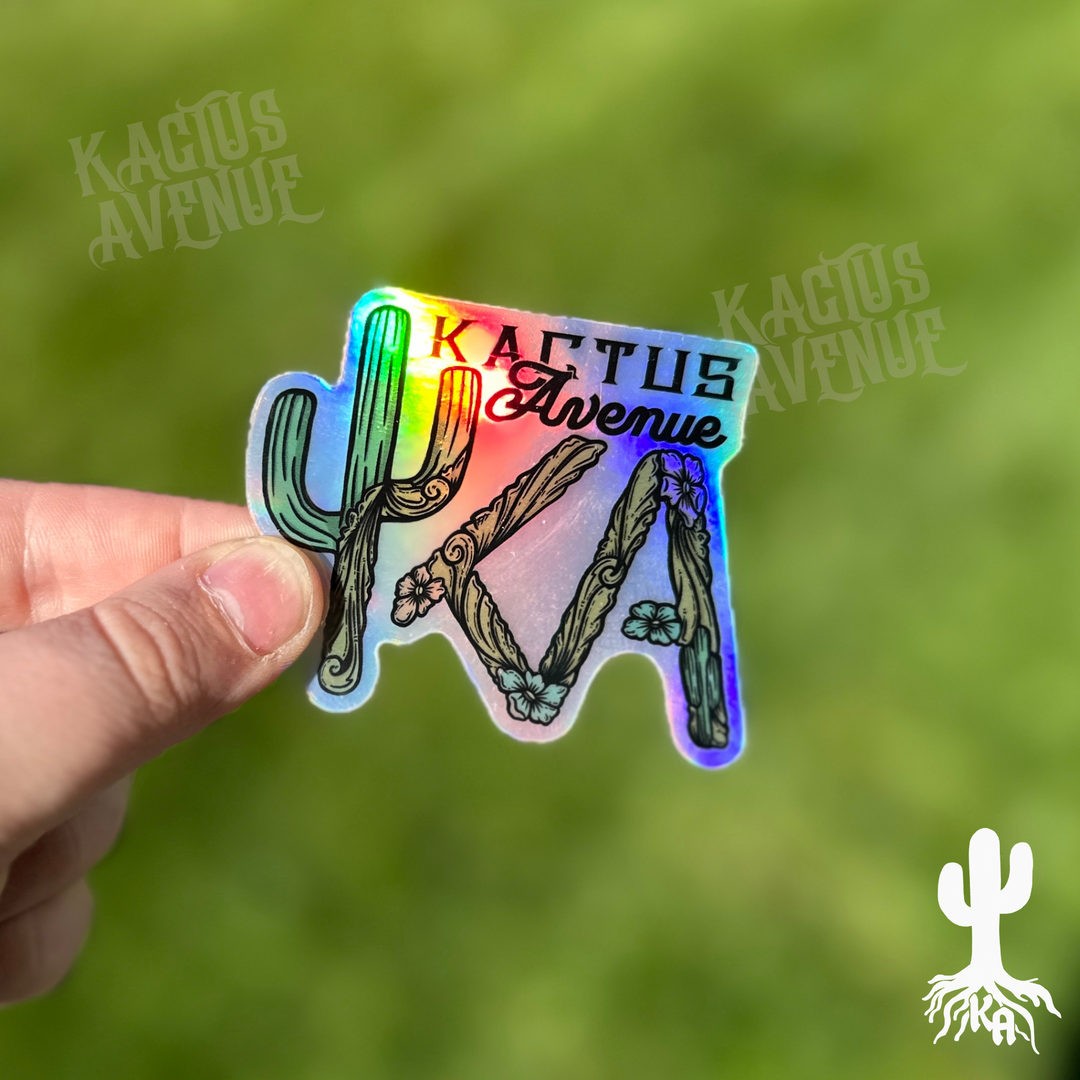 Kactus Avenue Logo Holographic Sticker