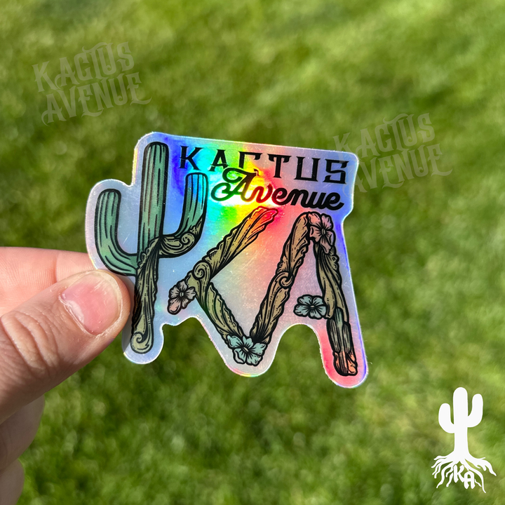 Kactus Avenue Logo Holographic Sticker