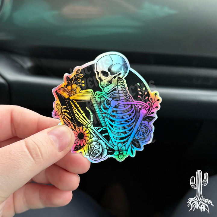 Book Skeleton Holographic Sticker (KA Exclusive)