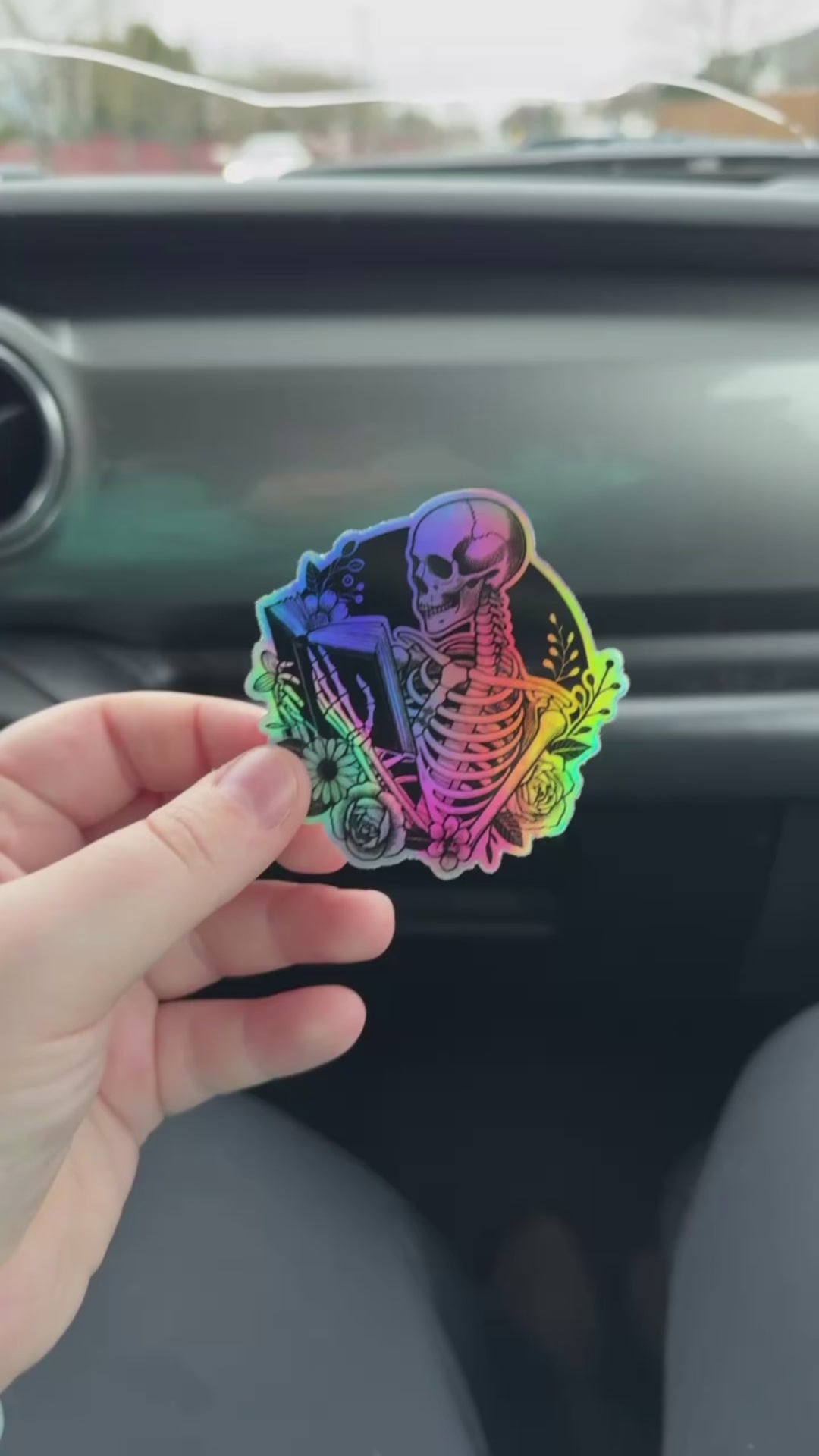 Book Skeleton Holographic Sticker (KA Exclusive)