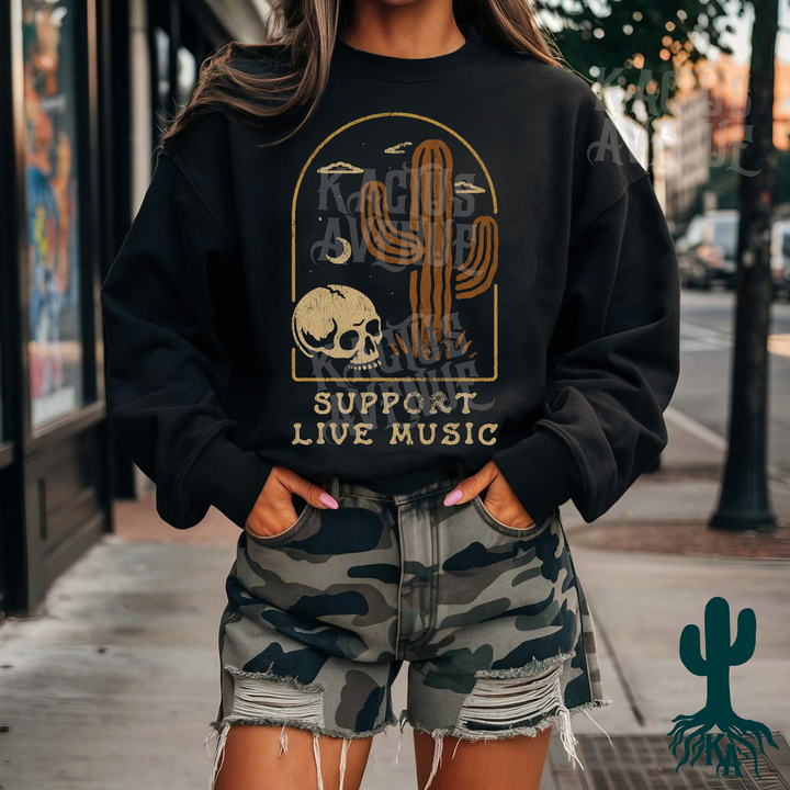 Support Live Music Sweatshirt