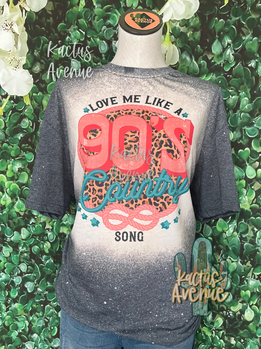 90's Country Love Song Bleached T-Shirt