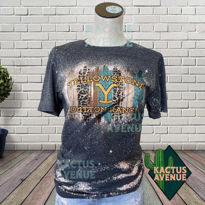 Yell*wst*ne Brush Strokes Bleached T-Shirt