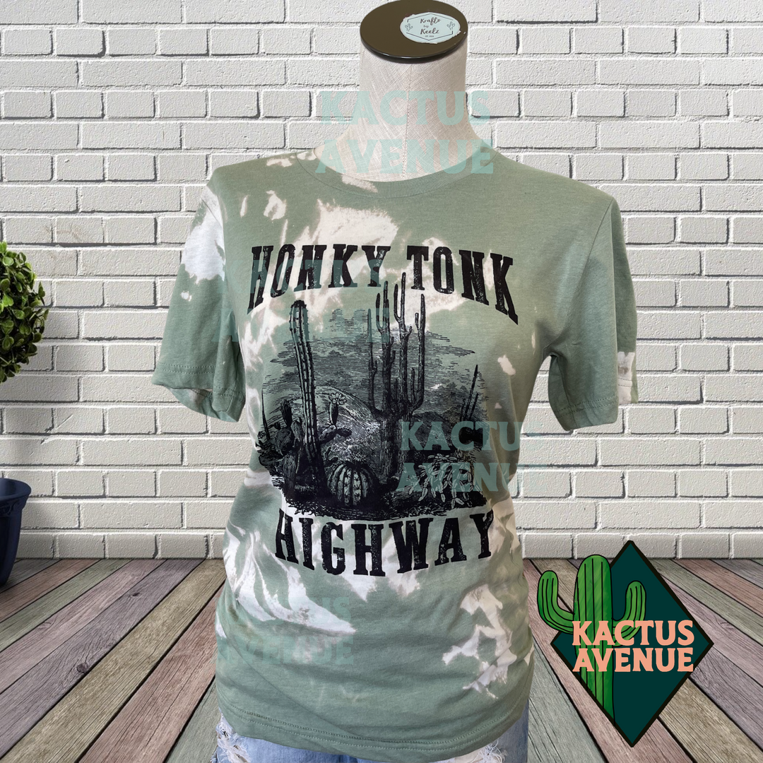 Honky Tonk Highway Bleached T-Shirt