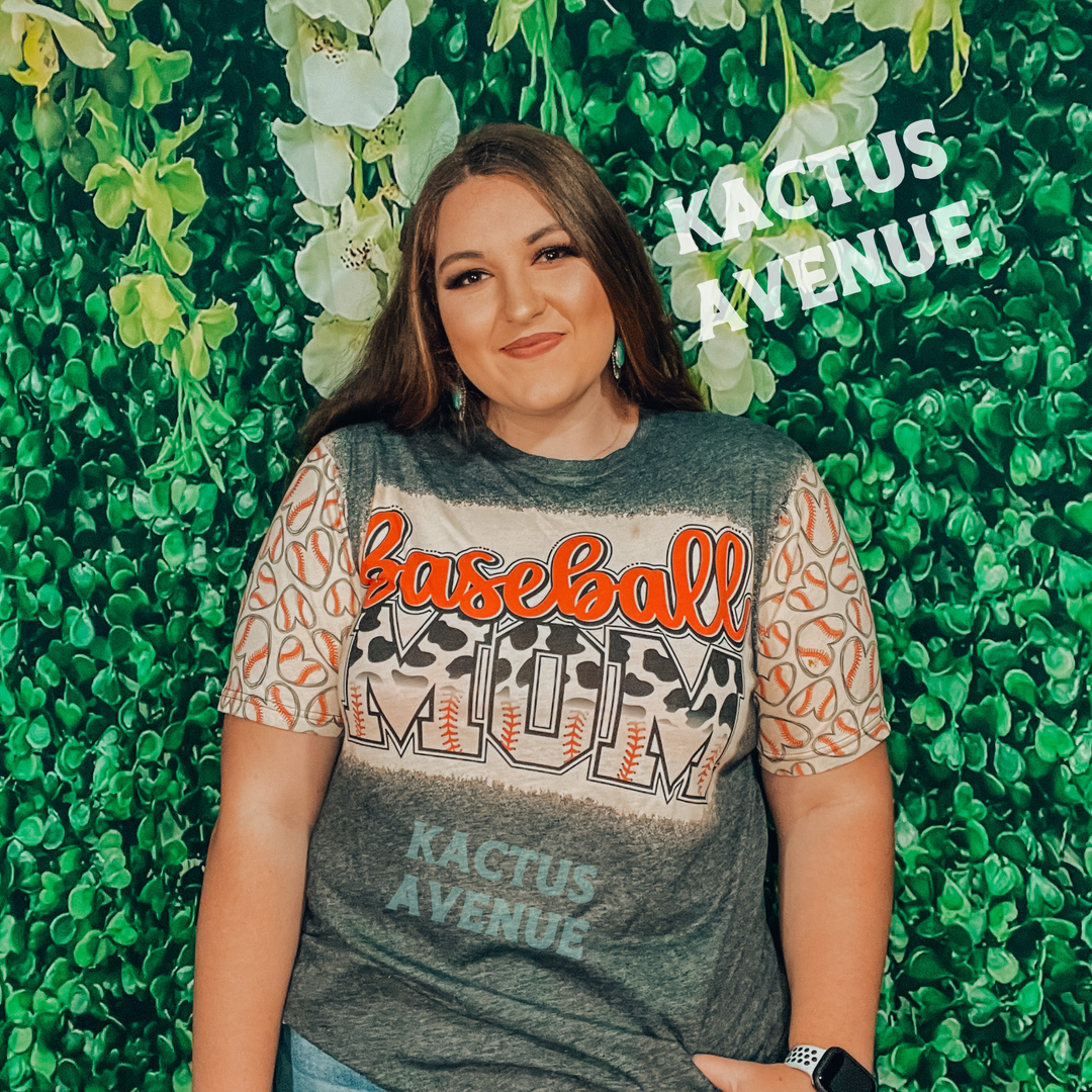 Baseball Mom Bleached T-Shirt