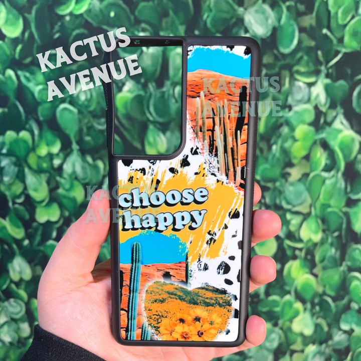 Choose Happy Yellow Boho Case