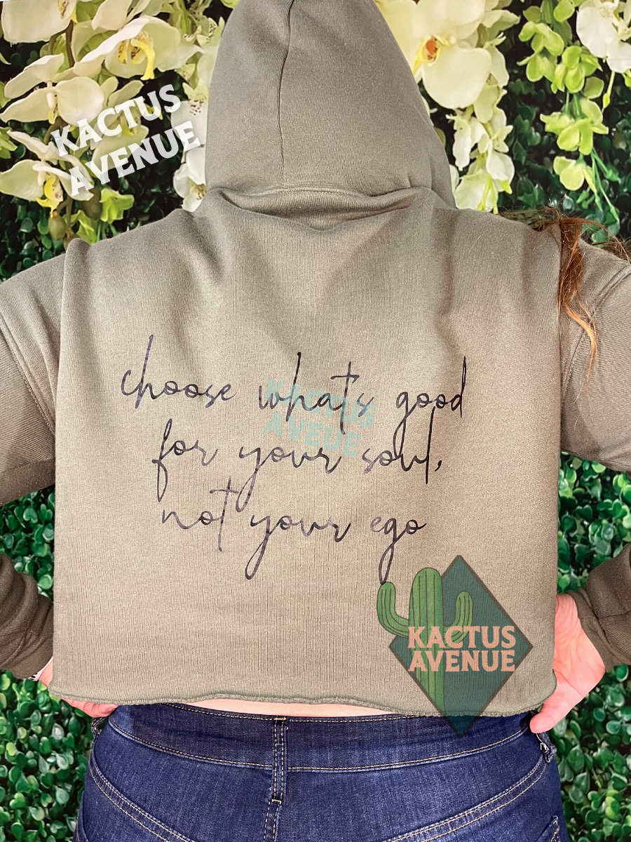 What's Good for Your Soul Fleece Cropped Hoodie