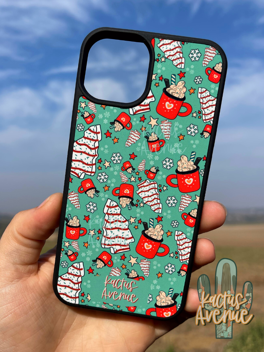 Christmas Cakes and Coffee Phone Case