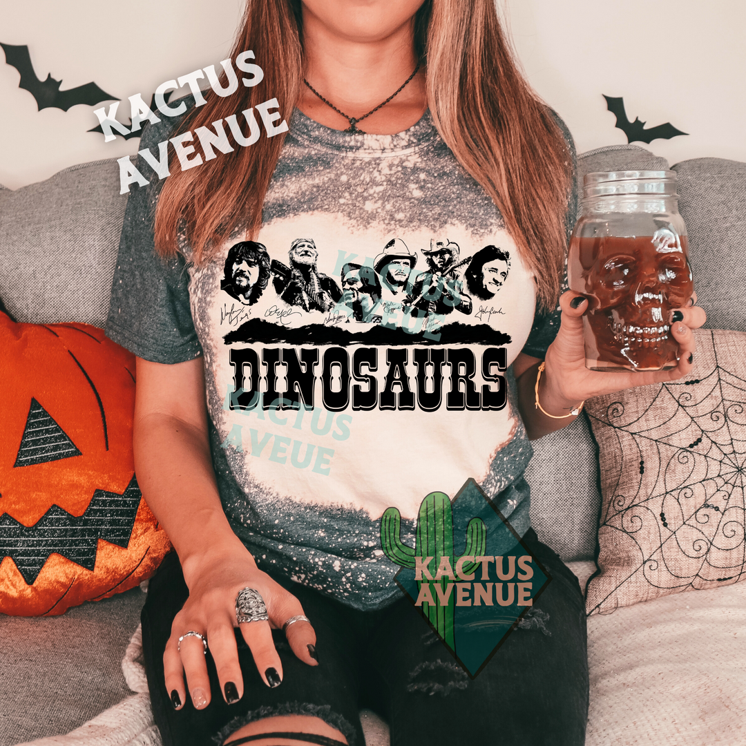 Dinosaurs Classic Country Bleached T-Shirt