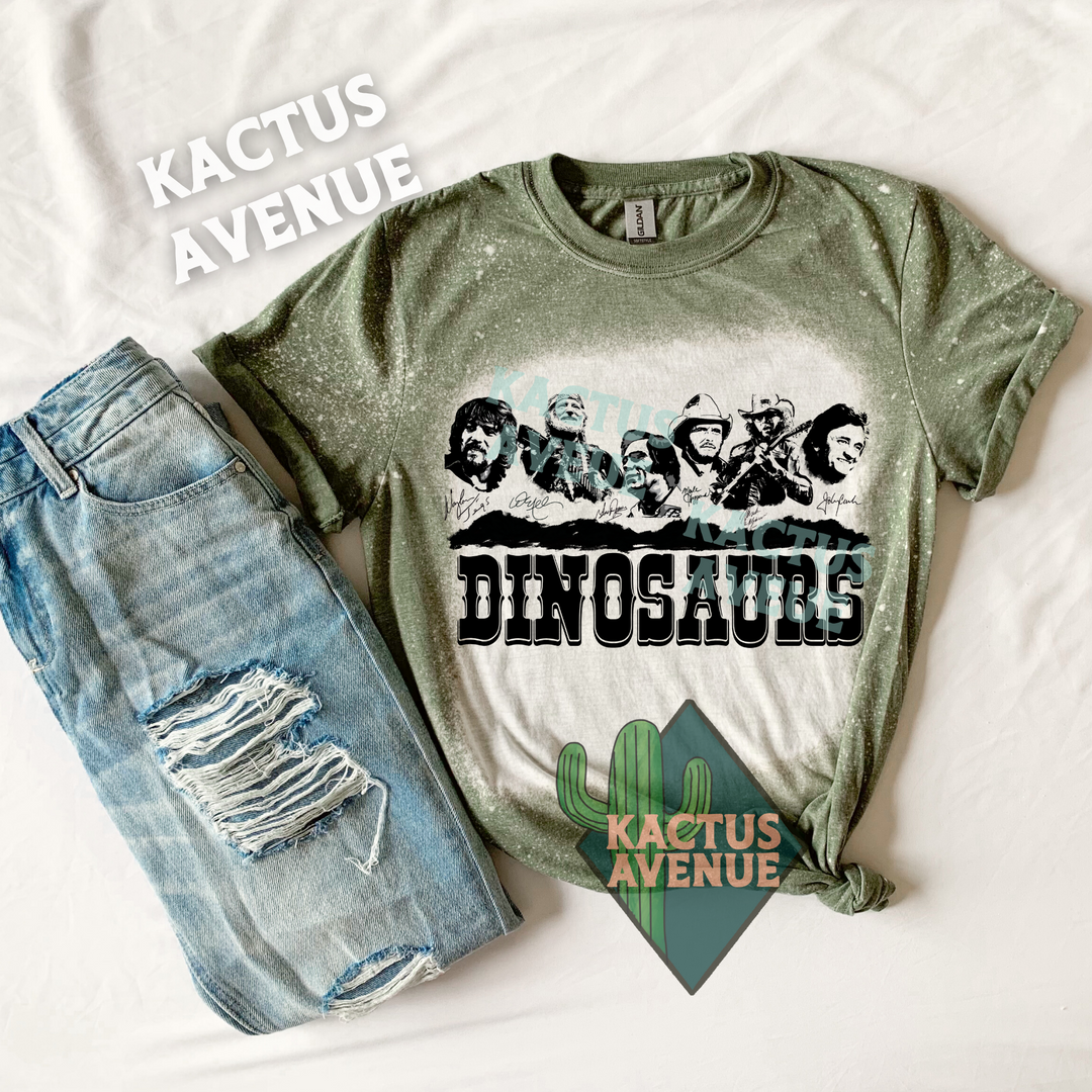 Dinosaurs Classic Country Bleached T-Shirt