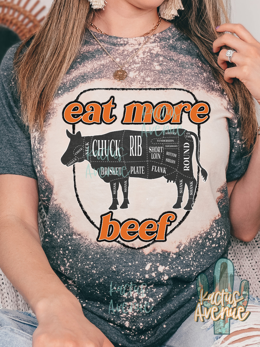 Eat More Beef Bleached T-Shirt