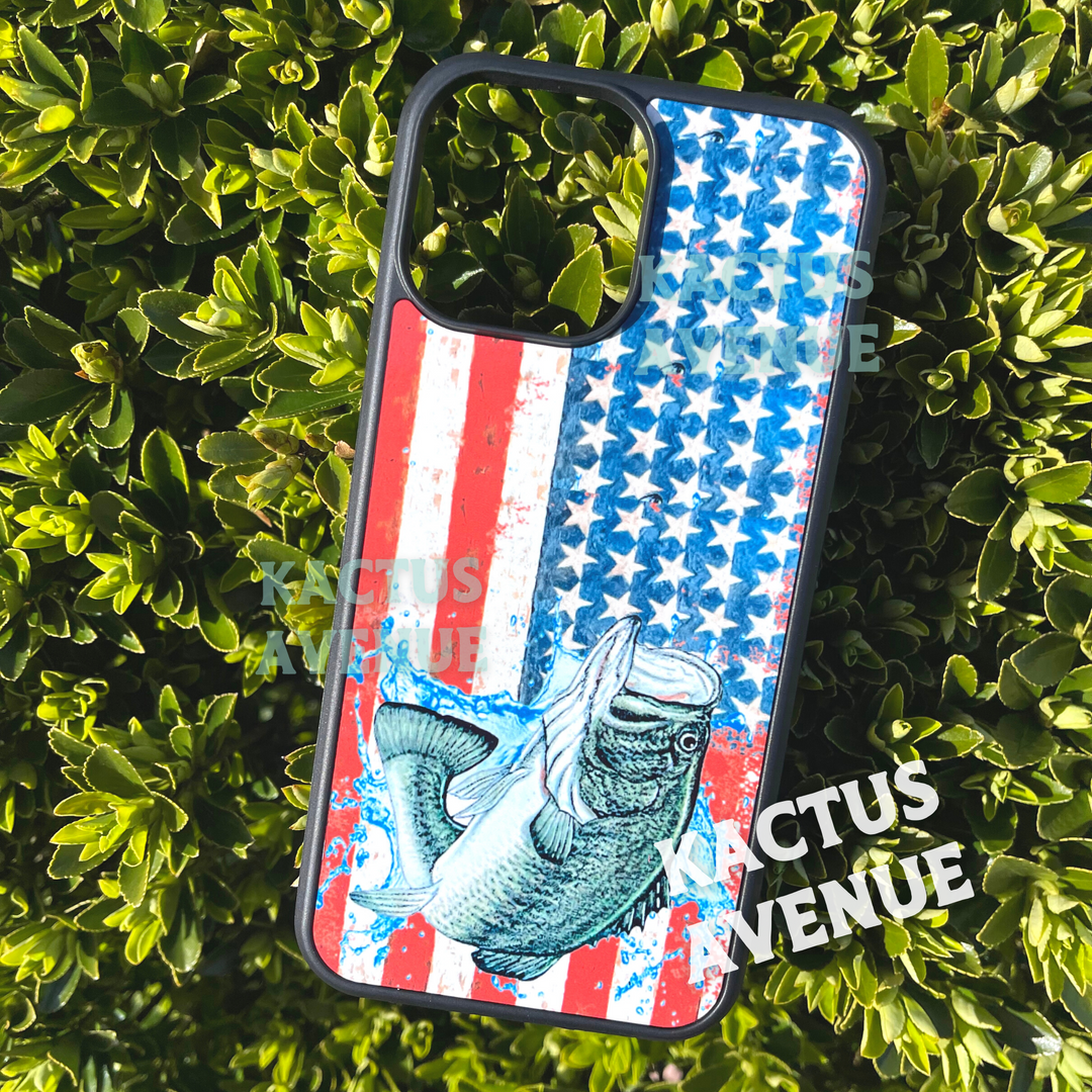 American Flag + Fish Case