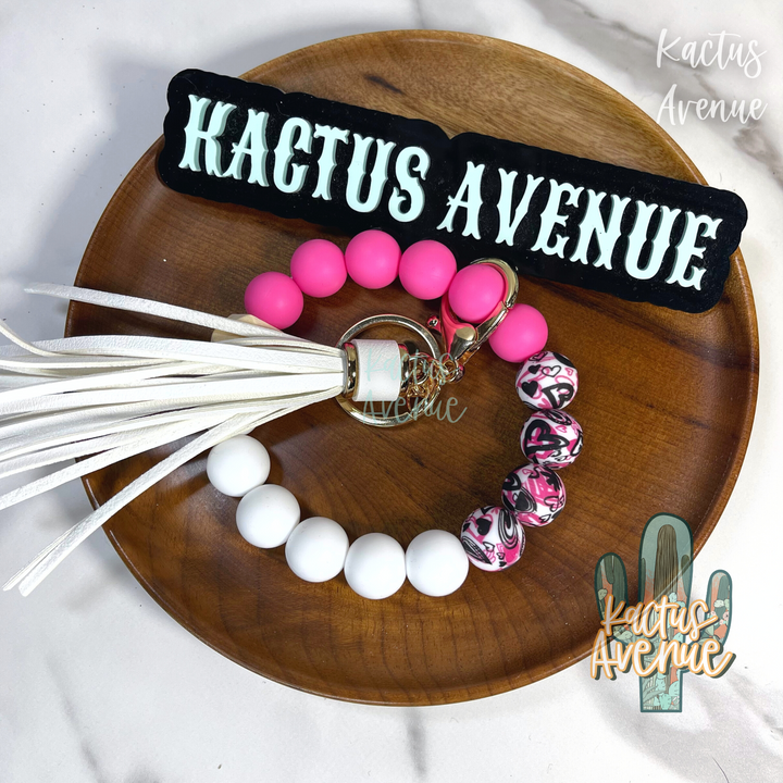 Custom Name Cow Tag Wristlet
