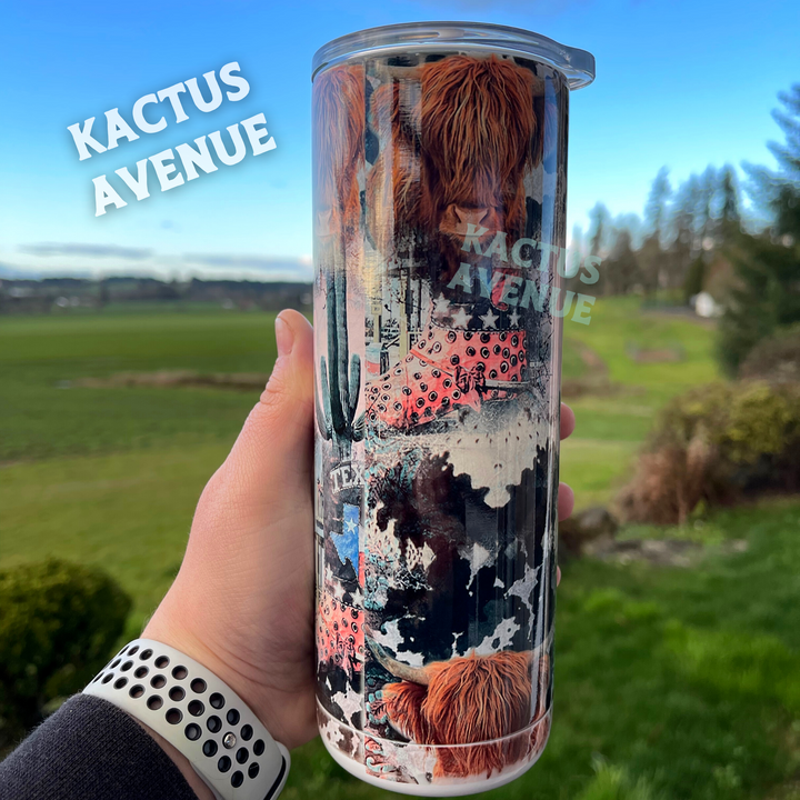 Highland Cow Collage Tumbler