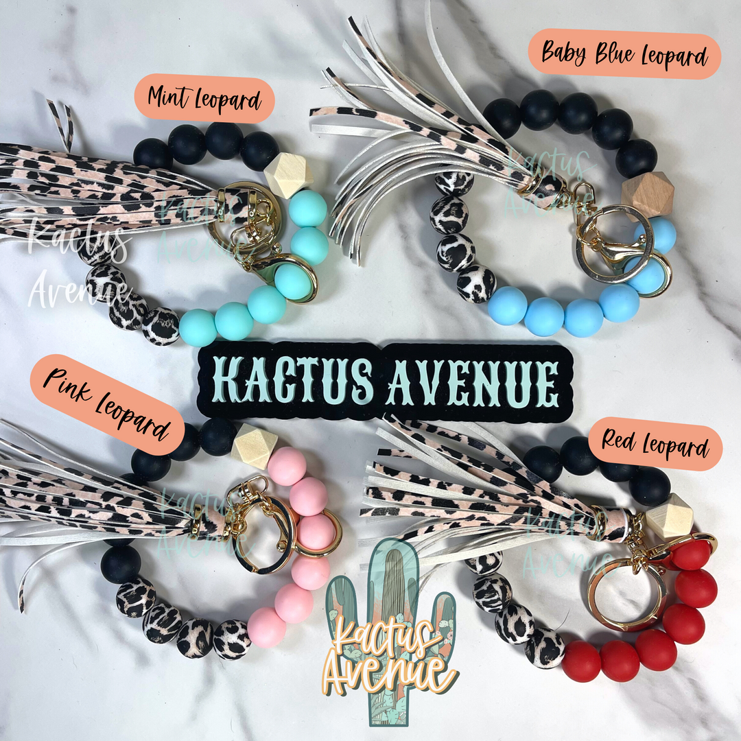 Custom Name Cow Tag Wristlet